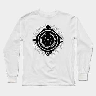 Circle text abstract rhombus Long Sleeve T-Shirt